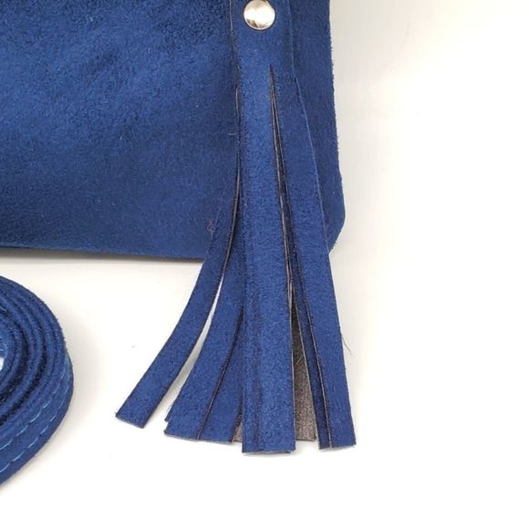 Suede Sheep Wool Handbag - Picture 6 of 14